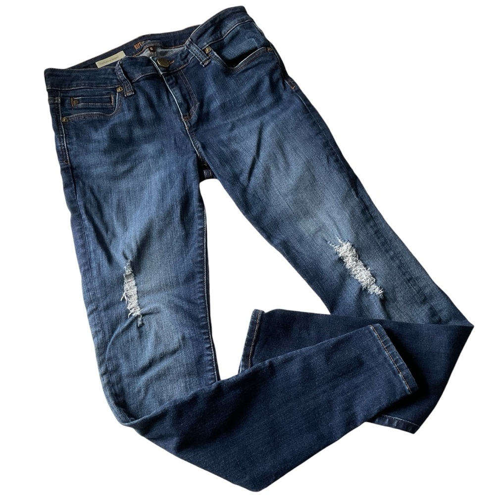 KUT from the KLOTH Toothpick Skinny Jeans Distressed Blue Denim Womens Size 6